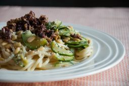 Pasta met courgette en olijven (Andy’s pasta)