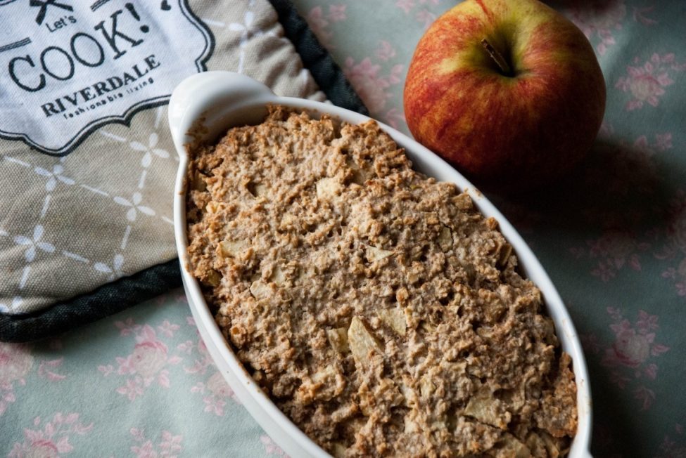 Baked oats / een gezond appeltaartje als ontbijt (glutenvrij, suikervrij, lactosevrij)