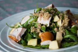 Zomerse salade met appel en kip