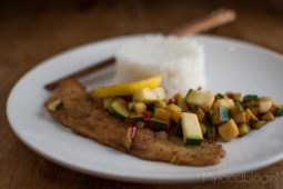 Vis en courgette schotel