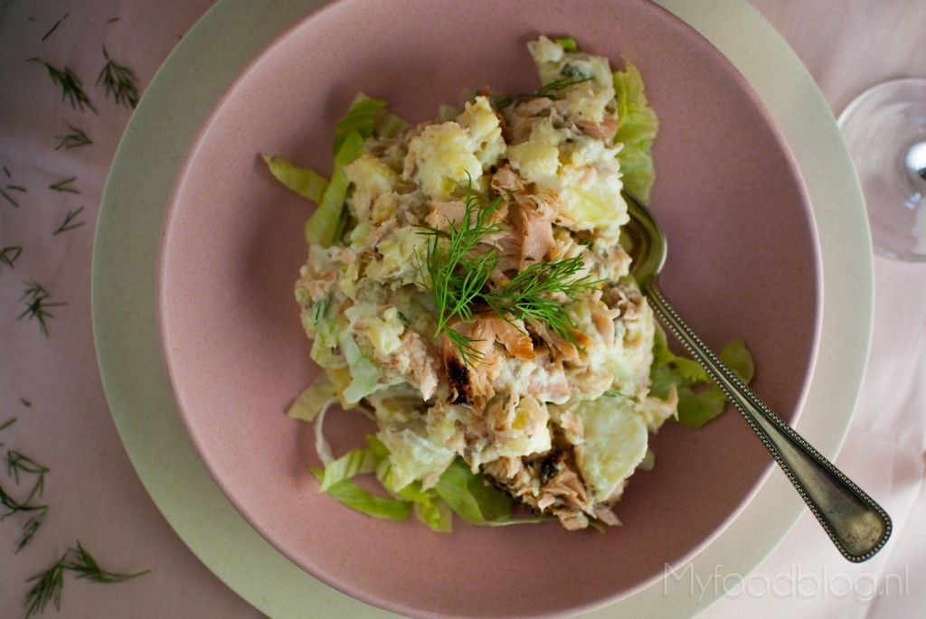 aardappelsalade met zalm