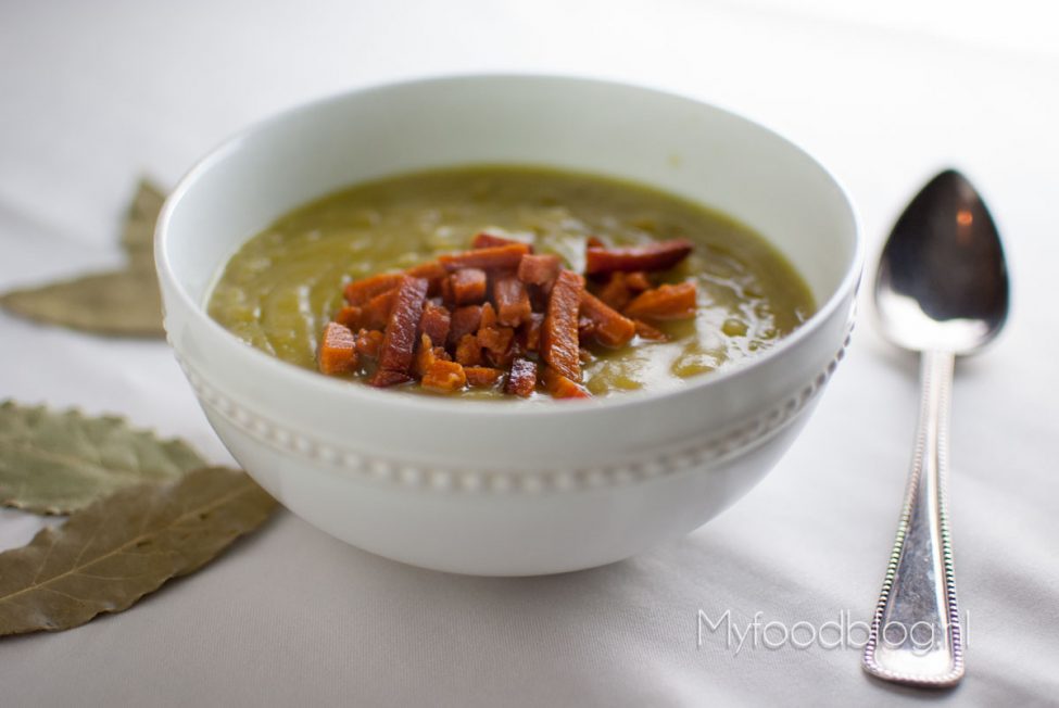 Vegetarische erwtensoep (gemaakt met spliterwten)