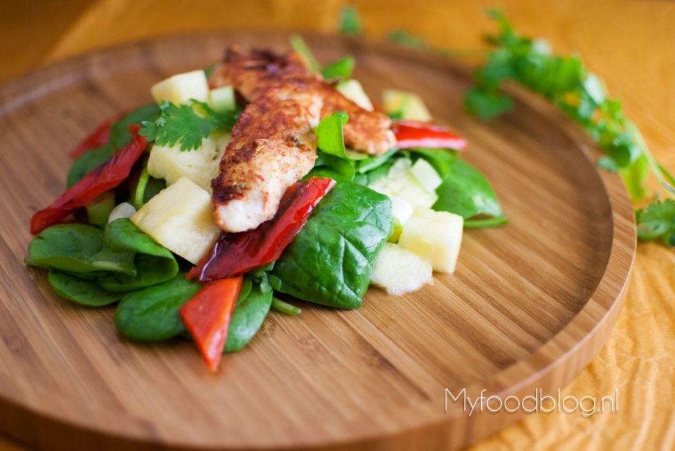 Kip tandoori salade
