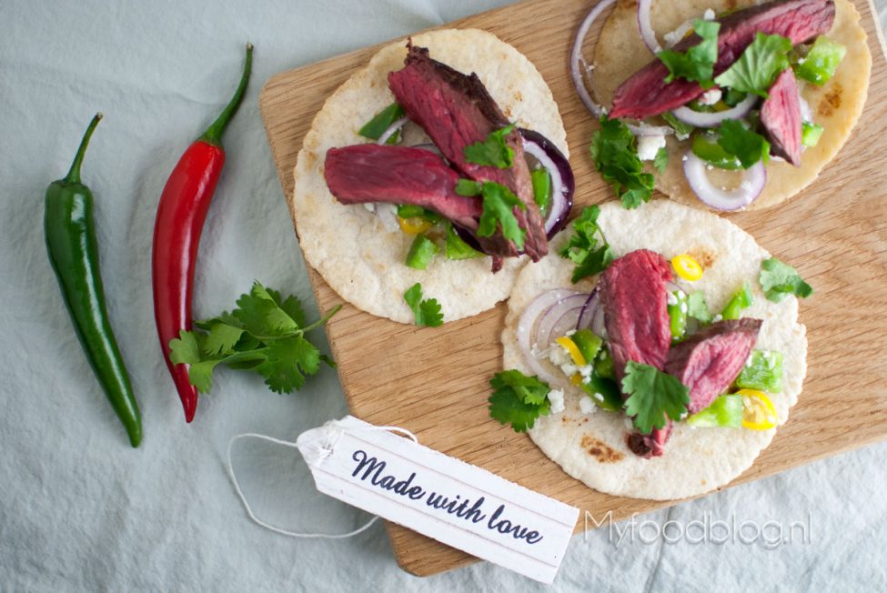 Wraps met biefstuk en groentesalsa