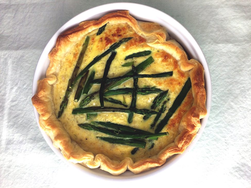 Groene asperge quiche
