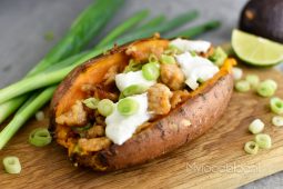 Gepofte zoete ’taco aardappels’