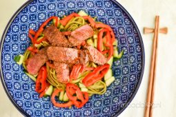 Beef teriyaki salade