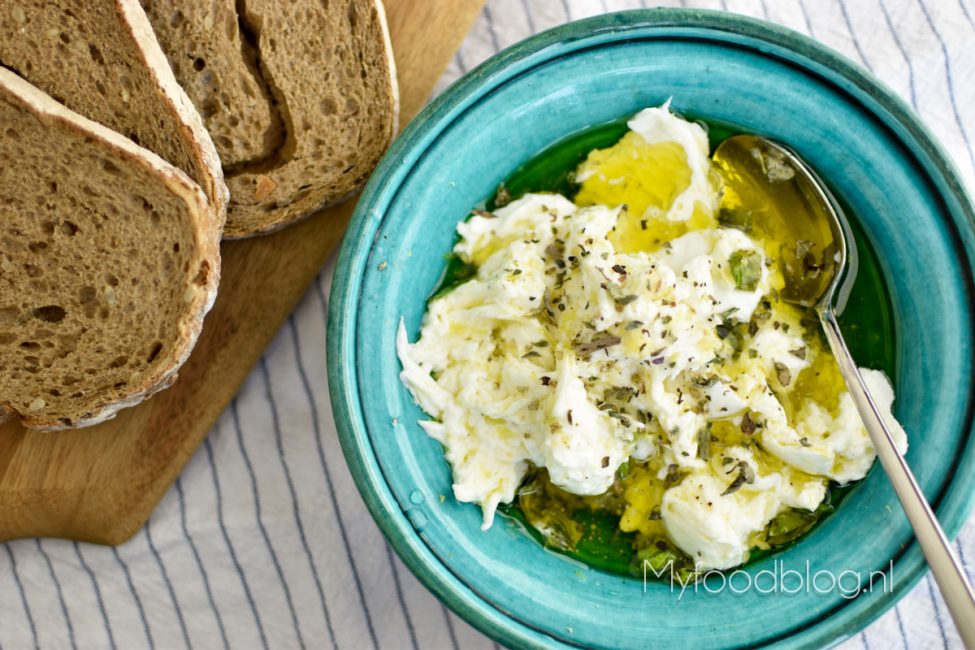 Gemarineerde buffelmozzarella