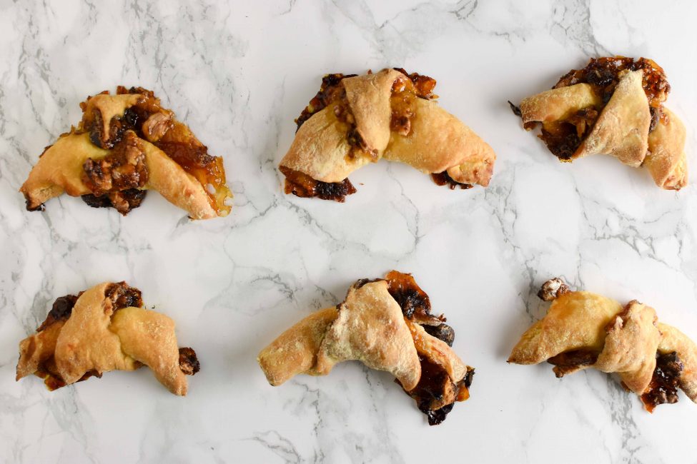 Rugelach met chocolade, walnoot & sinaasappel