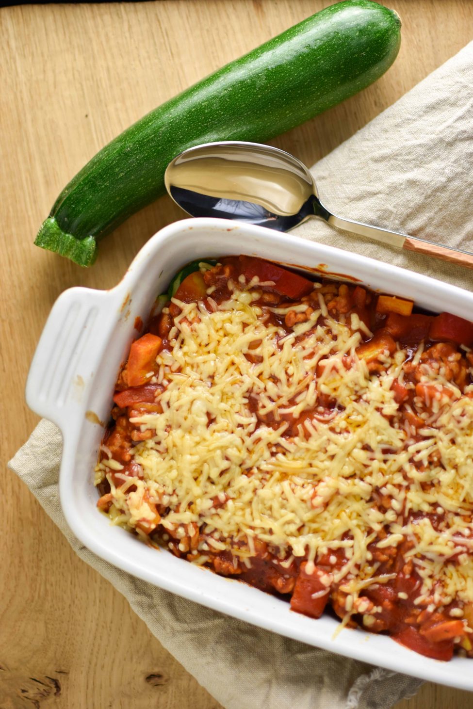Courgette lasagne met kip