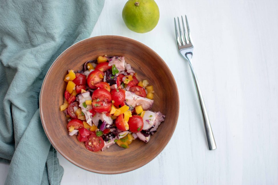 Spaanse octopus salade