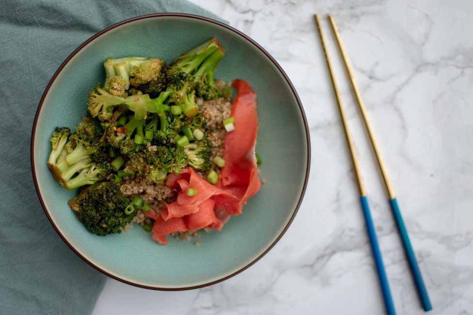 Broccoli zalm quinoa bowl