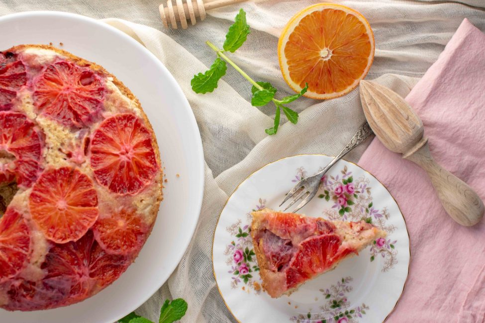 Bloedsinaasappel cake met karnemelk