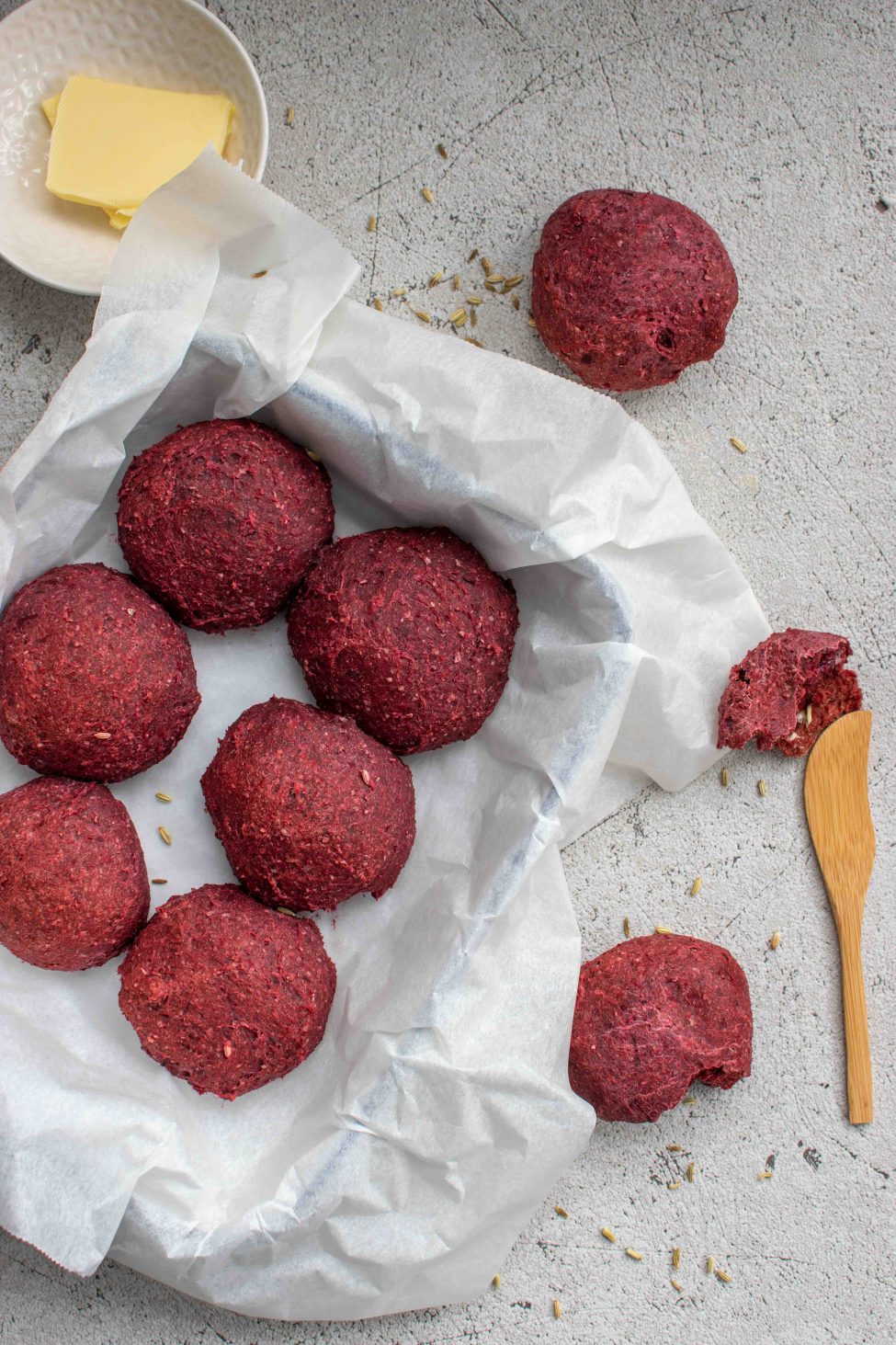 Bietenbroodjes met spelt
