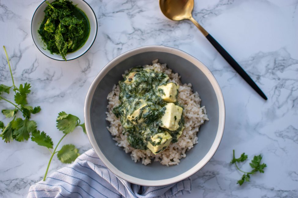 Saag paneer (Palak paneer)