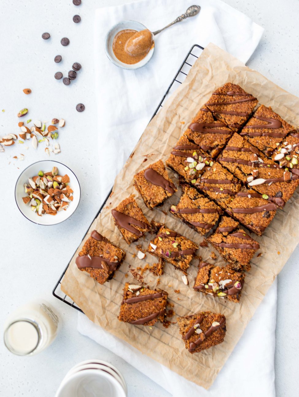 Gezonde pindakaas blondies