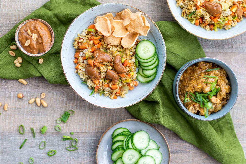 Vegetarische nasi goreng maken