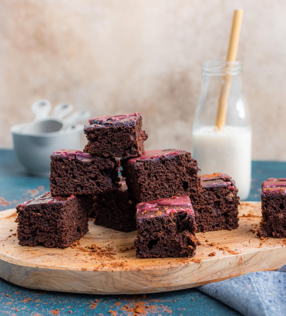 Gezonde brownies met rode biet