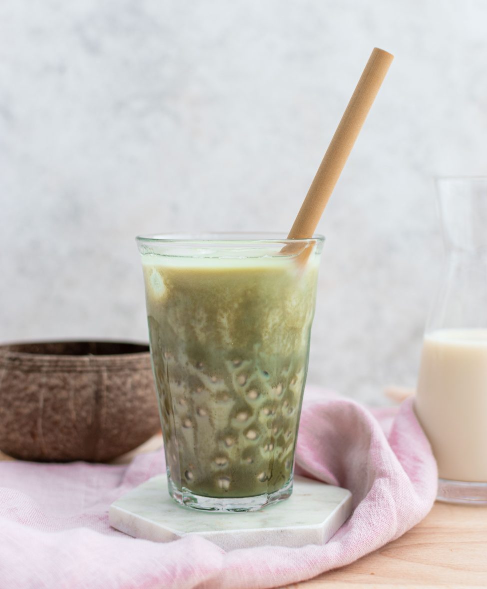 Matcha bubble tea maken