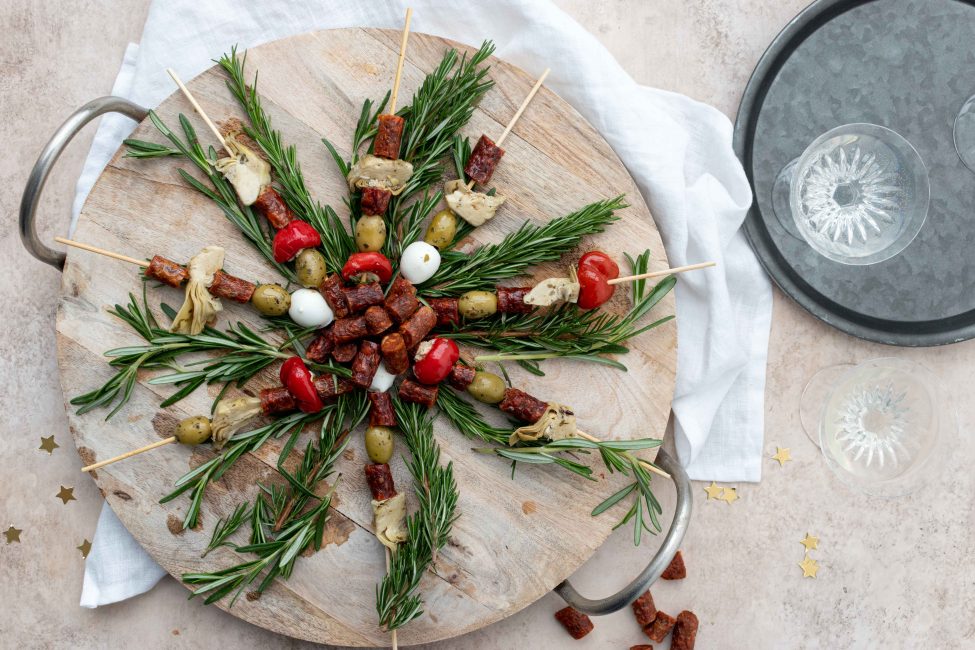 Vegetarische borrelplank (borrelplank voor kerst!)