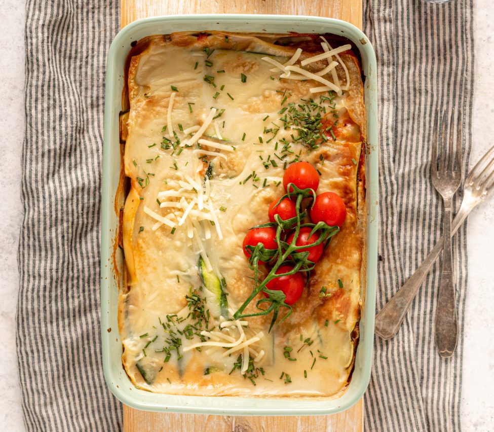 Vegetarische lasagne met courgette