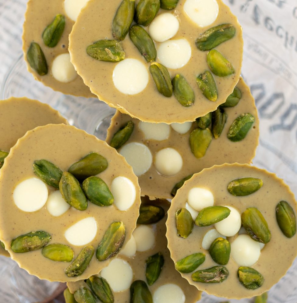 Witte chocoladefudge met pistache