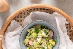 Vegetarische aardappelsalade (lekker, snel en fris!)