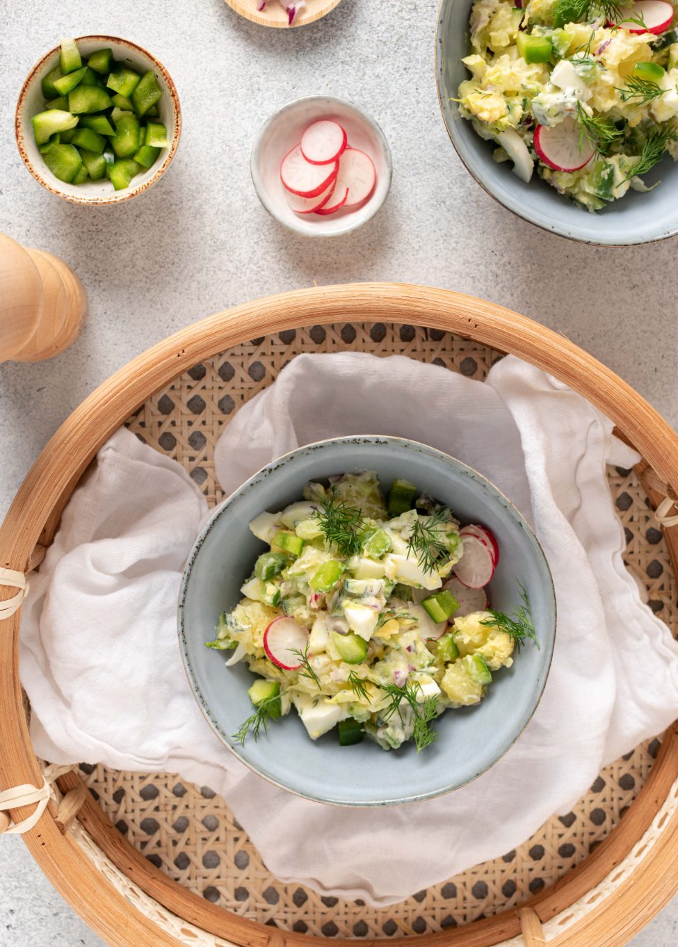 Vegetarische aardappelsalade (lekker, snel en fris!)