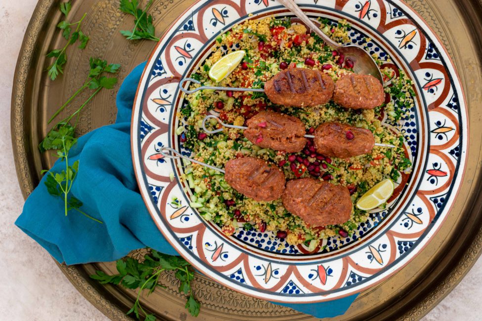 Taboule met vegetarische kofte