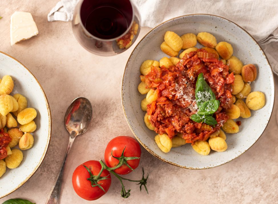 Gnocchi bolognese (gnocchi met bolognesesaus)