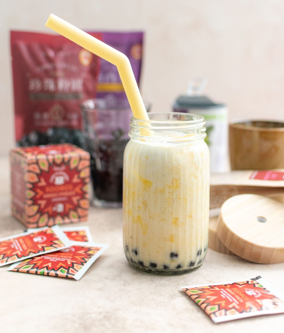 Zelf mango bubble tea maken